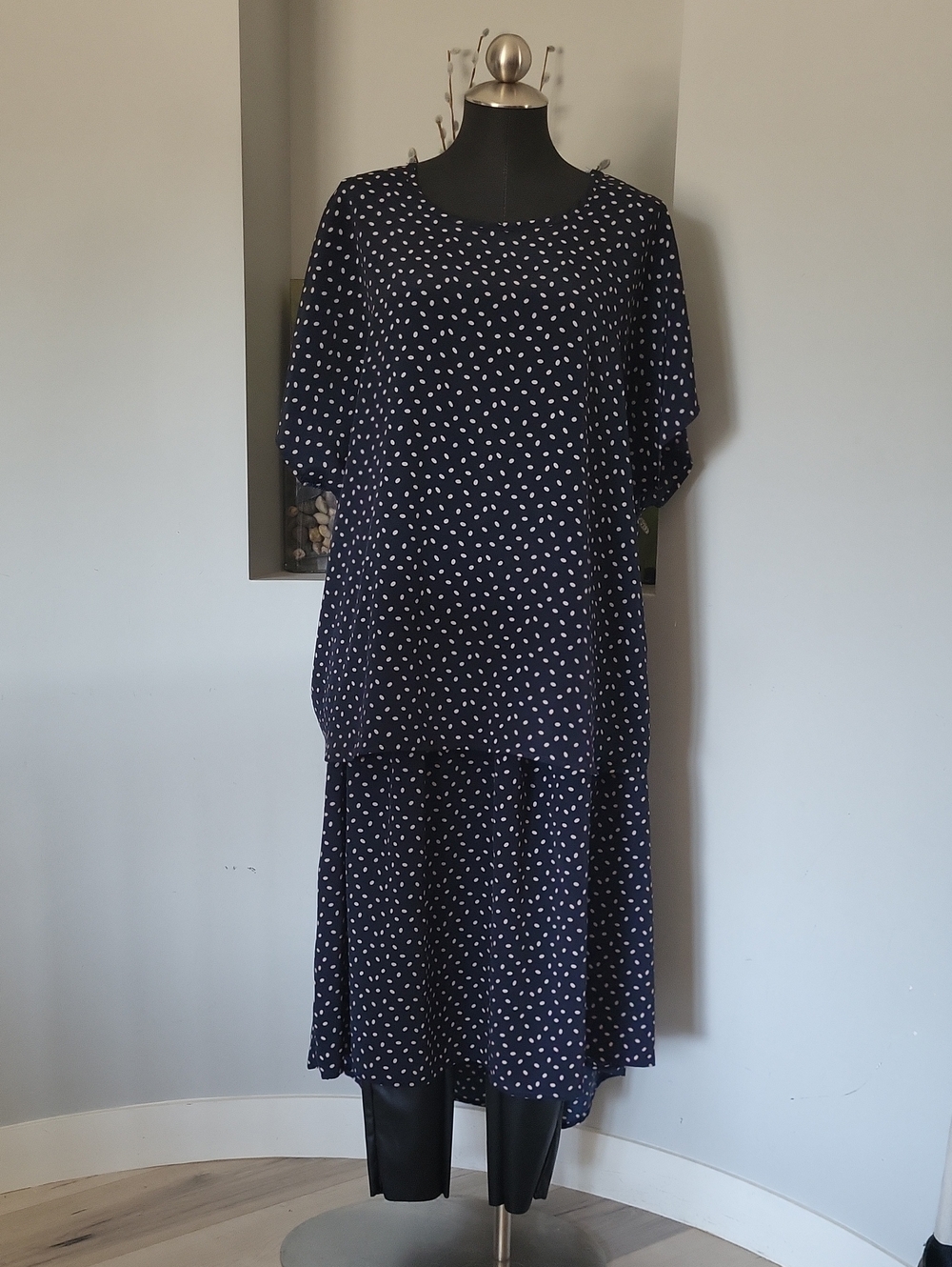90s Vintage Rita MacNeil Canadian Heritage Navy Polka Dot Set - Plus 24 Rare